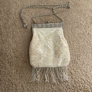 White and silver bag